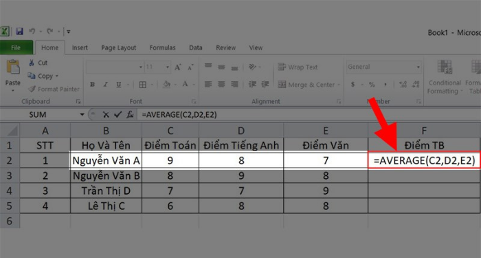 cach-tinh-diem-trung-binh-trong-excel-3