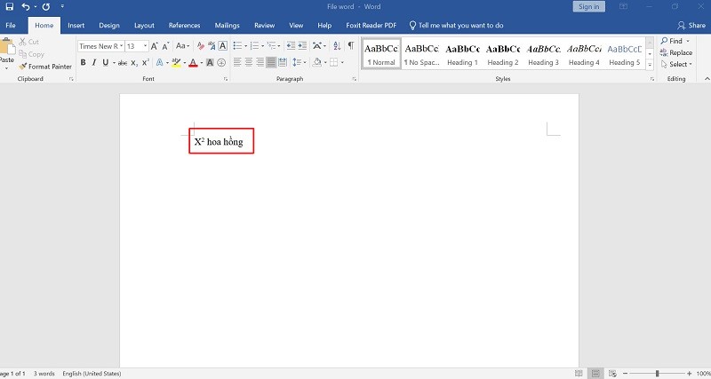 c&aacute;ch viết số mũ trong word 3