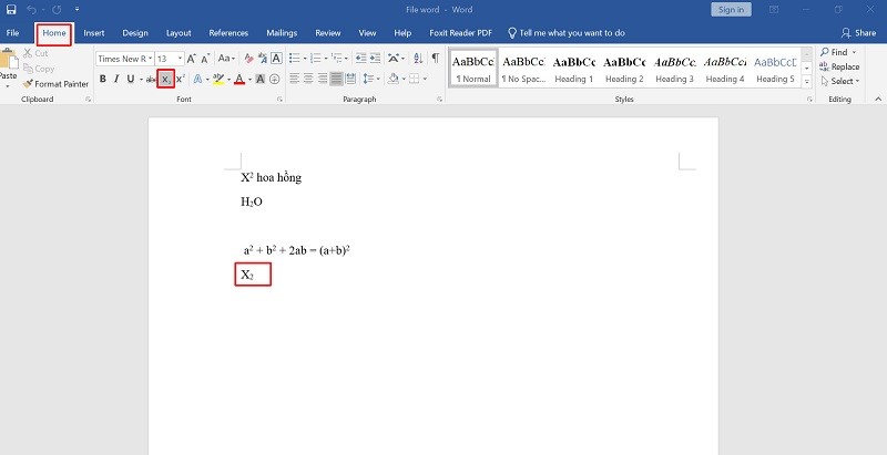c&aacute;ch viết số mũ trong word 7