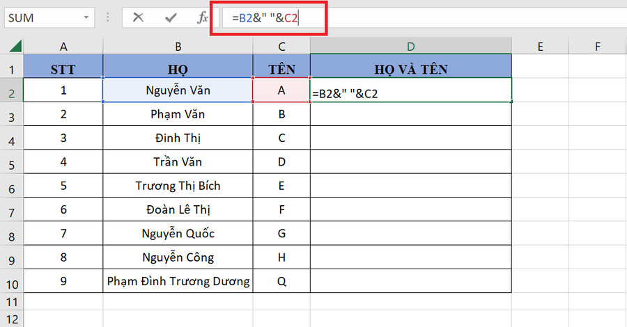 cach-gop-ho-va-ten-trong-excel-1