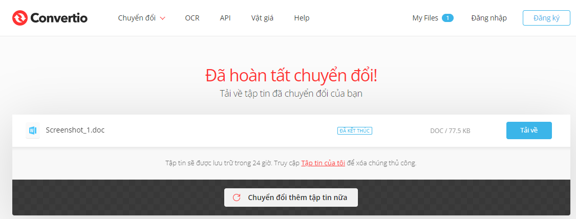 chuyển jpg sang word 3